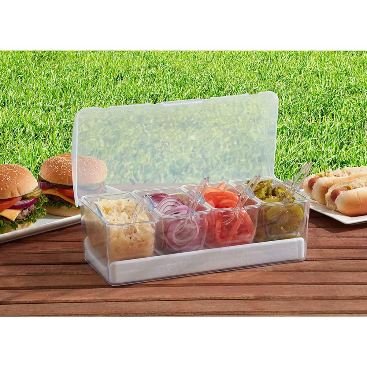 Mr BarBQ Cool Tek Condiment Caddy  Clear