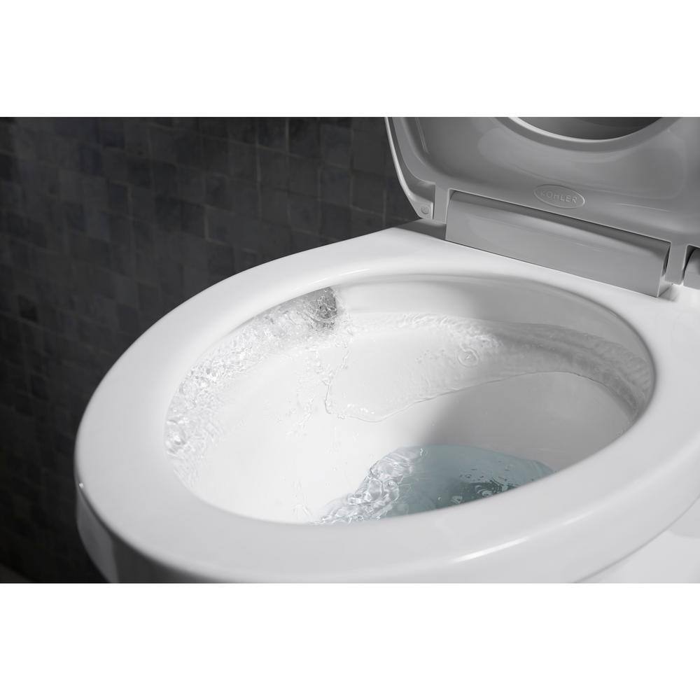 KOHLER Corbelle Comfort Height 2-Piece 1.28 GPF Single Flush Elongated Toilet with Continuous Clean in White 5709-0