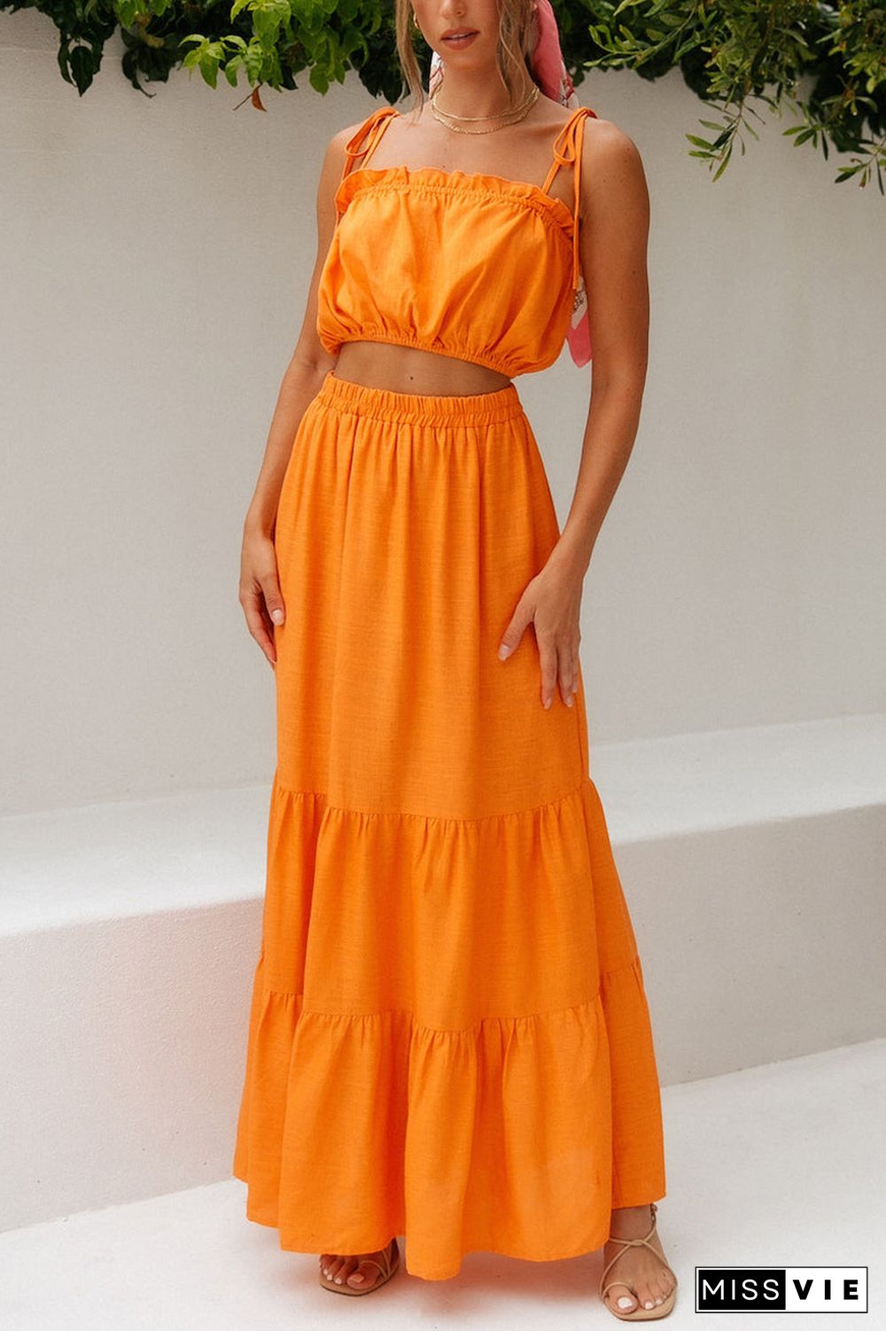 Sunlit Romance Two-Piece Swing Dress