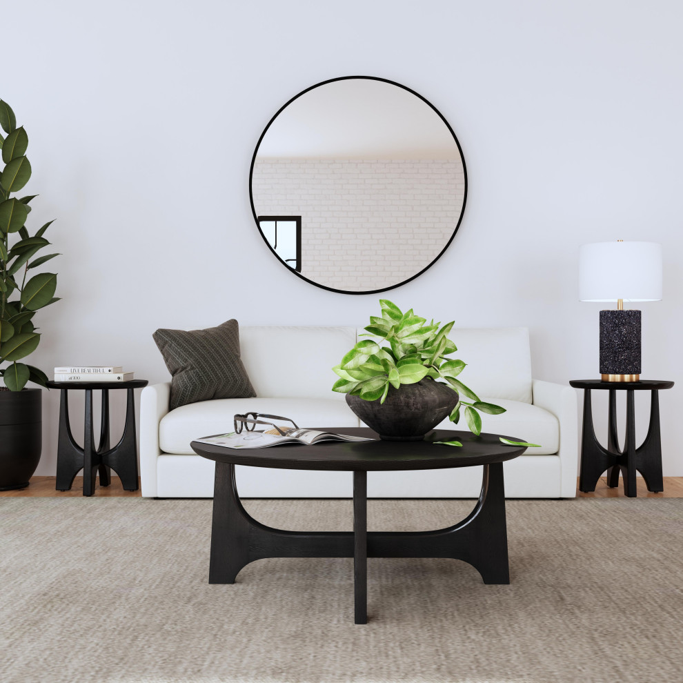 Dunnigan Round Cocktail Table   Transitional   Coffee Tables   by BASSETT MIRROR CO.  Houzz