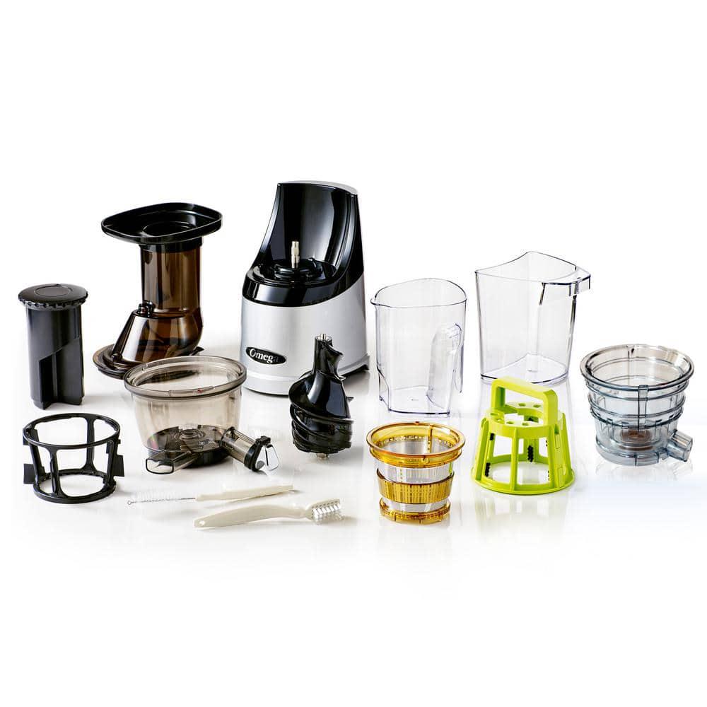 Omega Mega Mouth Silver Compact Masticating Vertical Juicer