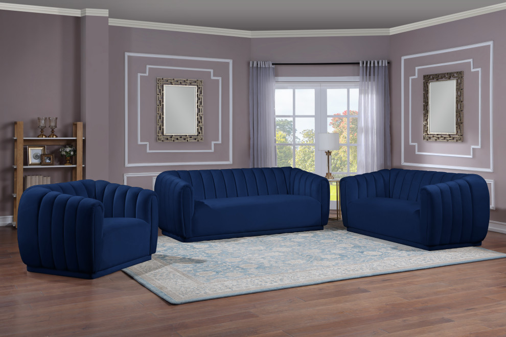 Dixie Velvet Upholstered Chair   Contemporary   Loveseats   by Meridian Furniture  Houzz