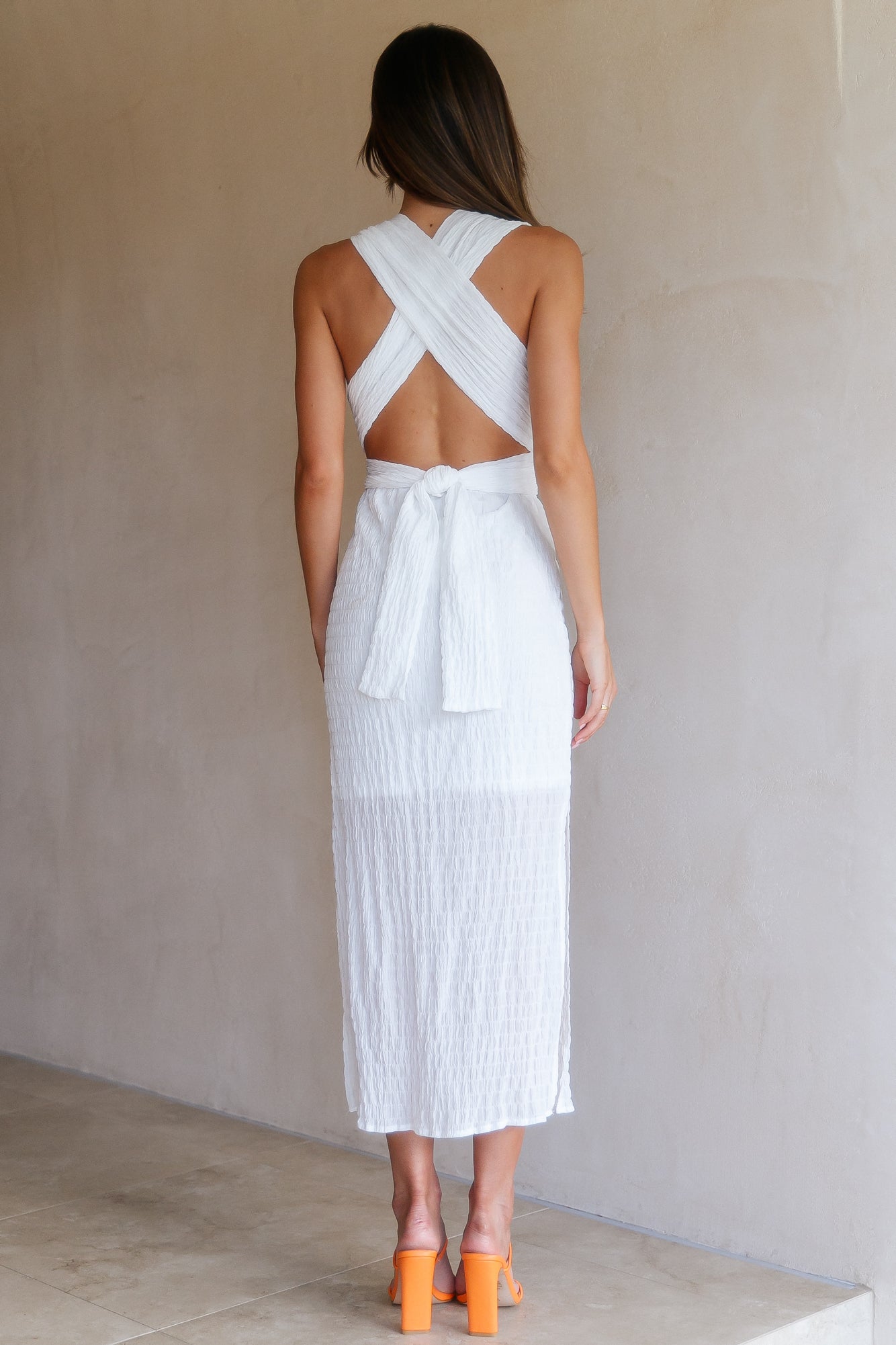 Not Shy Babe Maxi Dress White