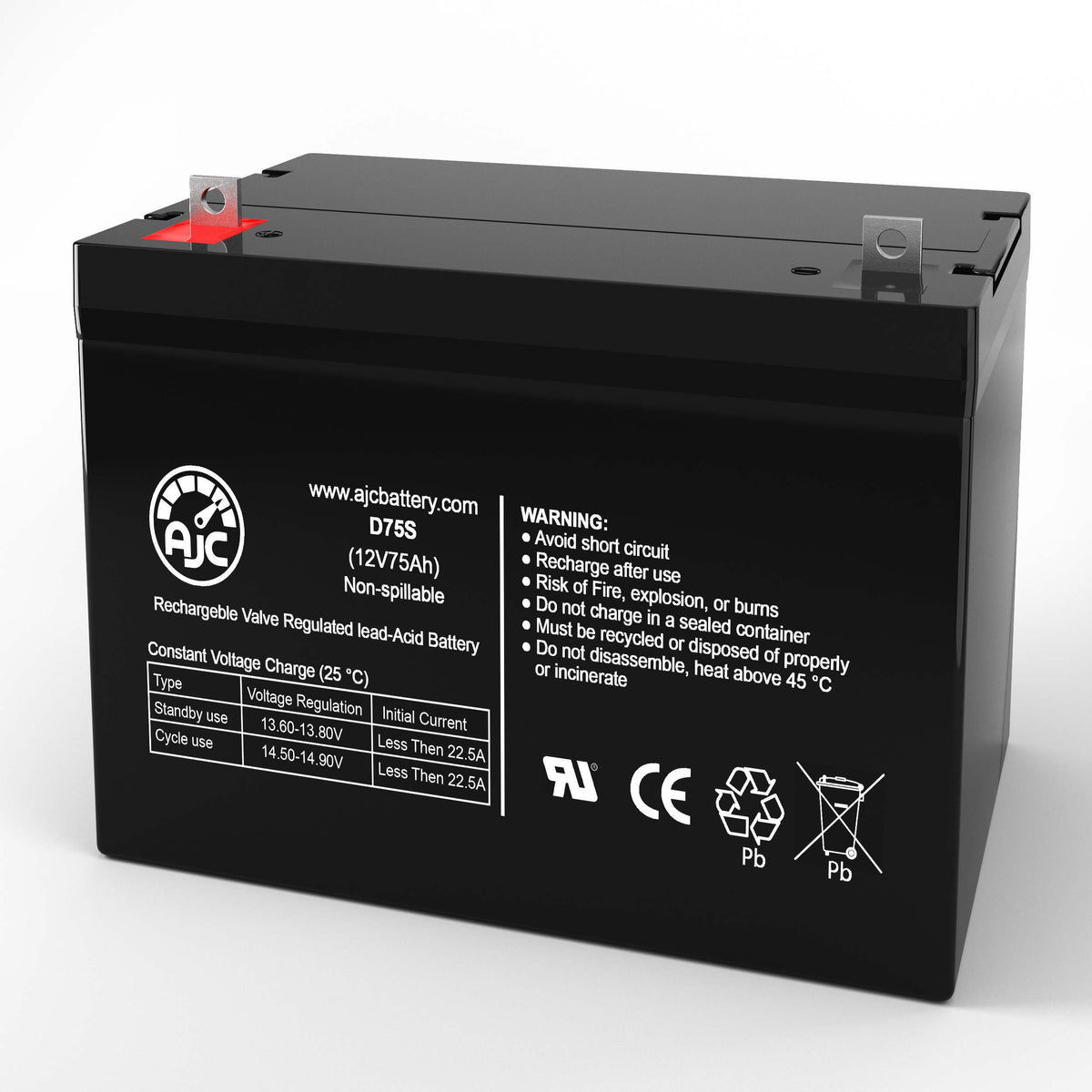 BSB DC1275 12V 75Ah Sealed Lead Acid Replacement Battery BatteryClerkcom Sealed Lead Acid