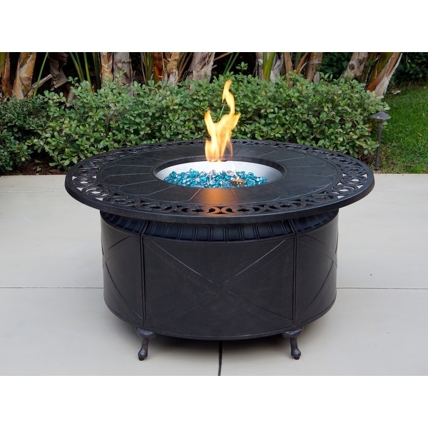 Ten Star 5Piece Patio Propane Fire Pit Deep Seating Set with 47'' Round Fire Pit Chat Table