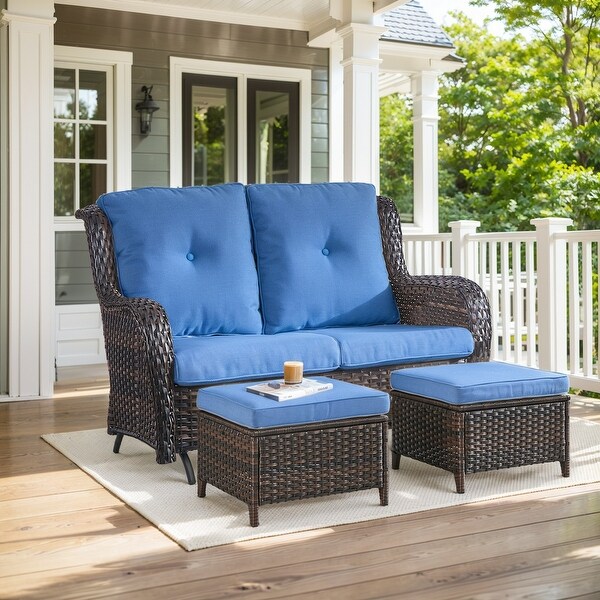 Outdoor Glider Sofa with Ottoman