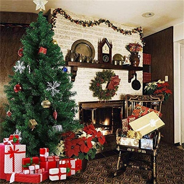 10' Premium Spruce Artificial Christmas Tree W/Metal Stand，(Green，10Ft)