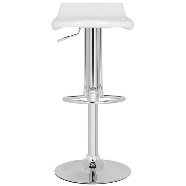 SAFAVIEH Avish White Adjustable 24-32-inch Bar Stool - 15.2