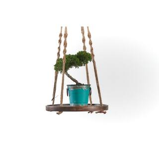 Primitive Planters 36 in. Jute Wooden Shelf Hanger 9710