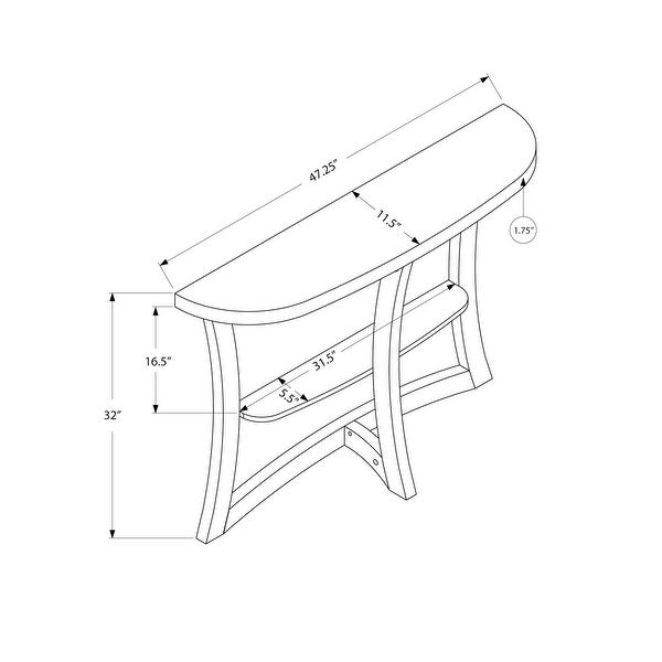 Cappuccino Hall Console 47nch Accent Table