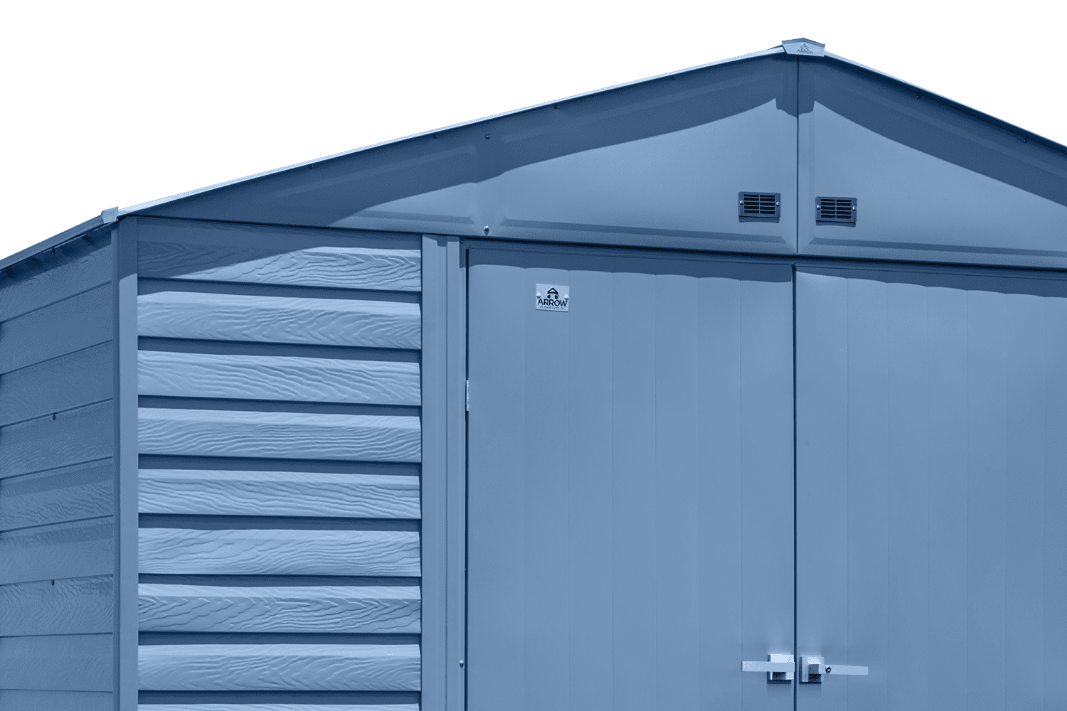 Arrow Select Steel Storage Shed, 8x6 ft, Peak Roof, Blue Grey