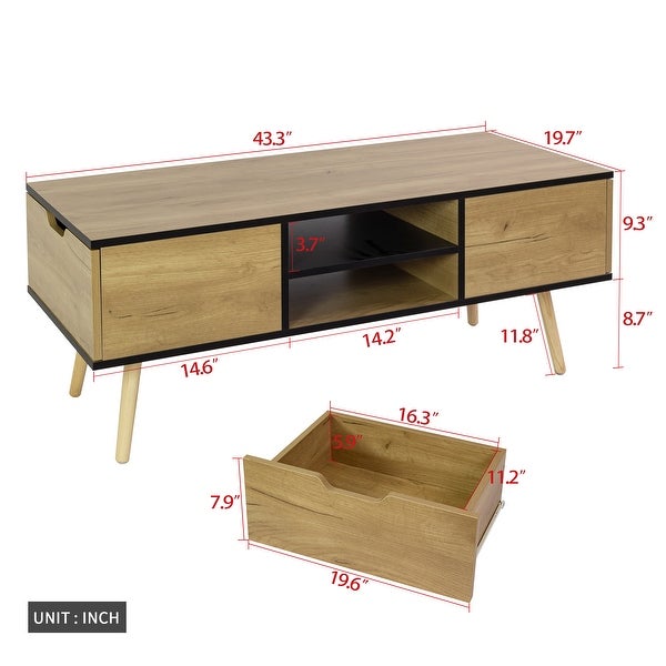 Coffee table， computer table， solid wooden leg support， large storage space， suitable for living room， dining room