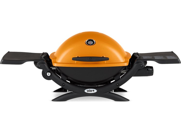 Weber Q 1200 Orange Portable Liquid Propane Gas Grill