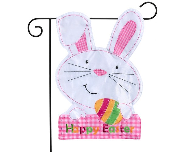 Briarwood Lane Easter Bunny Applique Garden Flag Holiday Sclupted