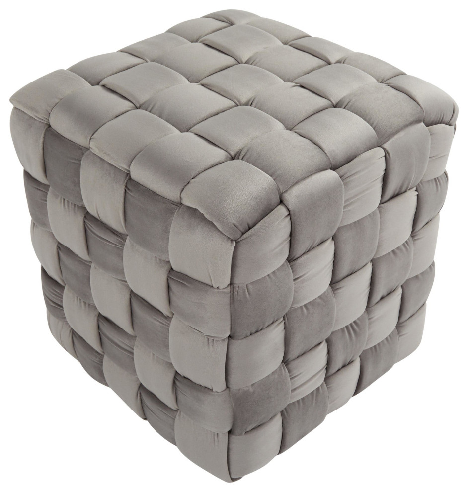 Braided Square 16 quotOttoman   Scandinavian   Footstools And Ottomans   by LumiSource  Houzz