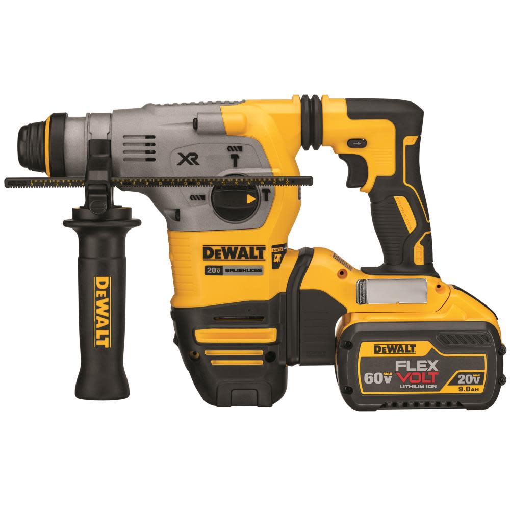 20V MAX* XR? Brushless 1-1/8” L-Shape SDS Plus Rotary Hammer Kit w/9.0Ah ;