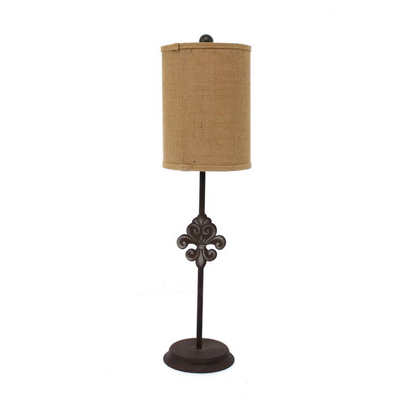 Benjara BM217234 Metal Table Lamp with Cylindrical...