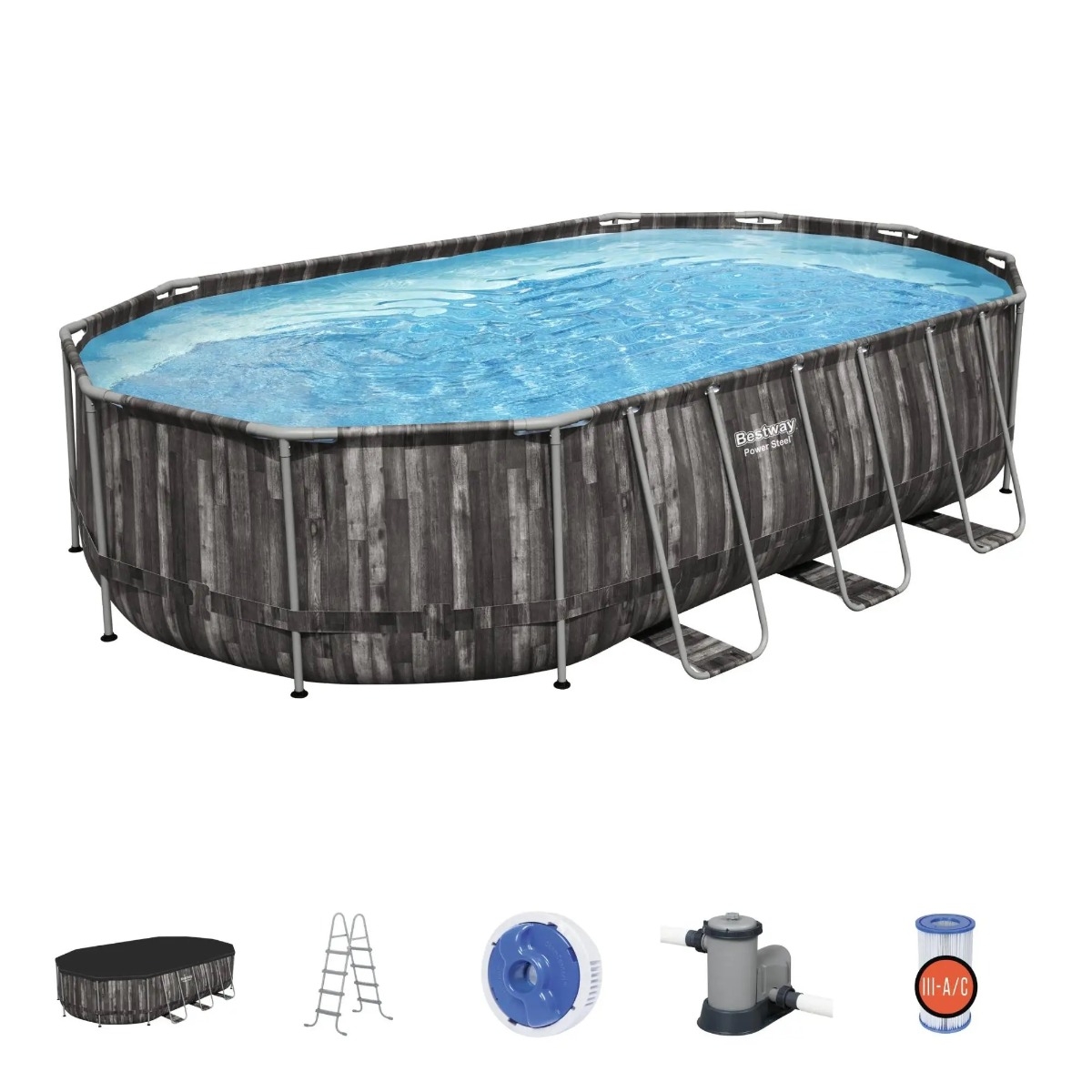 Bestway Power Steel 20’ X 12’ X 48’’ Above Ground Pool Set