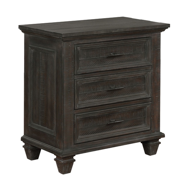 Minton Weathered Carbon 2-piece Bedroom Set with Nightstand - - 35028915