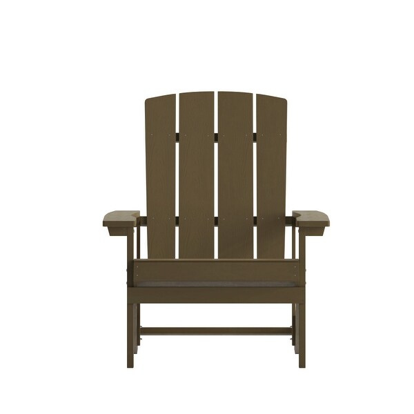 Allweather Poly Resin Wood Outdoor Adirondack Chair (Set of 4)