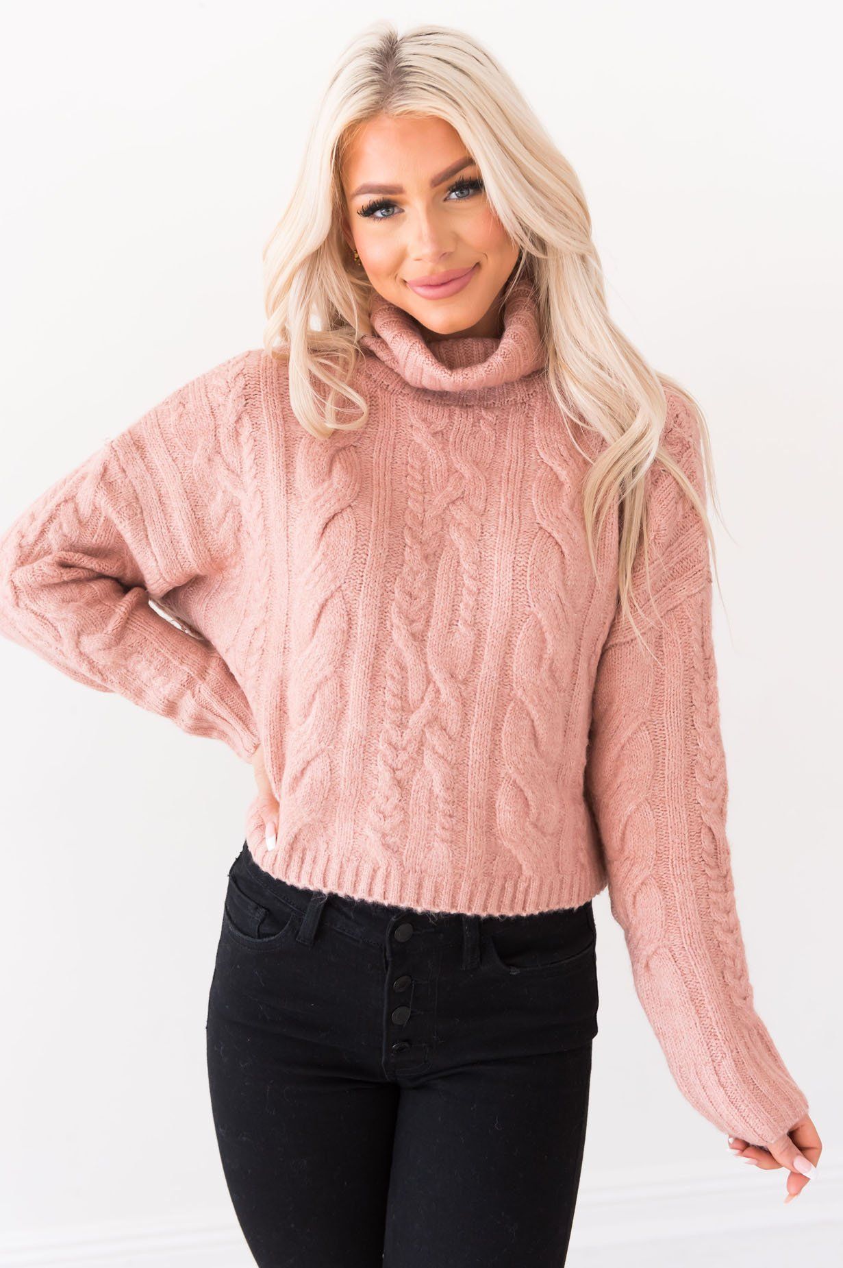 Let It Snow Modest Turtleneck Sweater