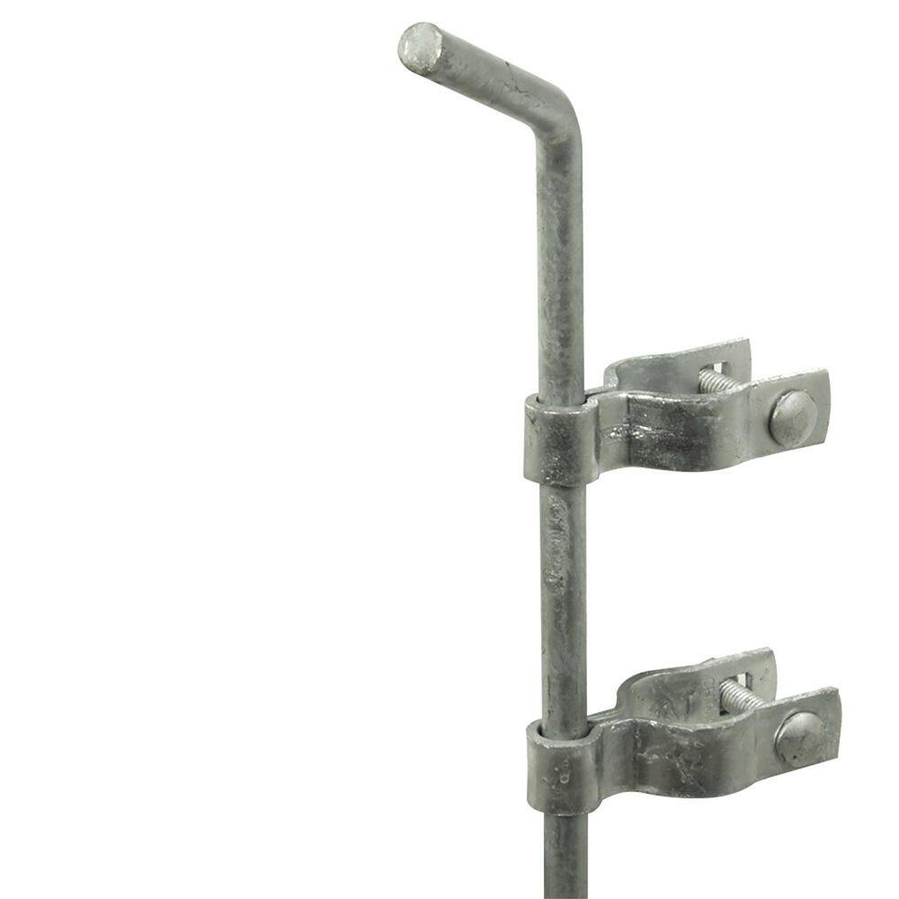 Everbilt 36 in. Galvanized Steel Chain Link Fence Cane Bolt Assembly 328704EB