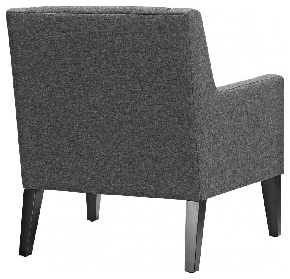 Alina Gray Upholstered Fabric Armchair   Transitional   Armchairs And Accent Chairs   by Peachtree Fine Furniture  Houzz