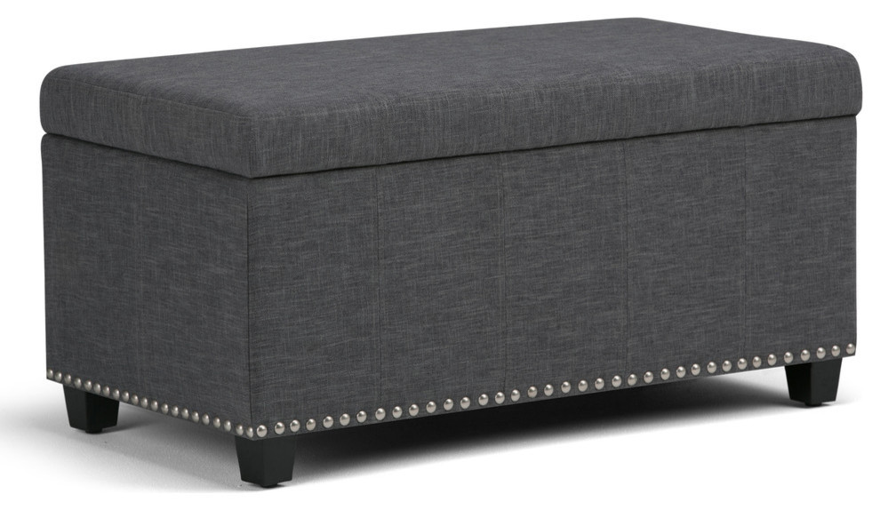 Amelia 34 quotTraditional Storage Ottoman   Transitional   Footstools And Ottomans   by Simpli Home Ltd.  Houzz