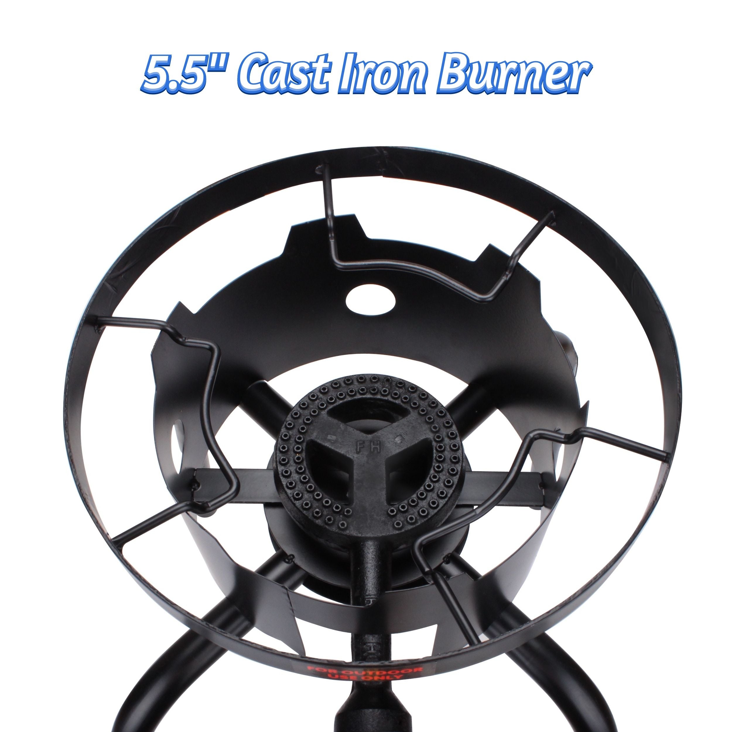 ARC USA 7382M Single Burner Outdoor Stove CSA 0-20PSI Adjustable Regulator and Hose Propane Burner Threaded Legs 15"*15"*28"