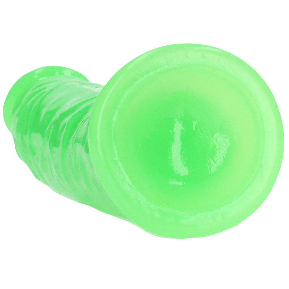 RealRock Glow In The Dark 6 Inch Slim Dildo in Green