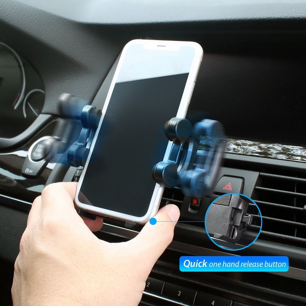 Insten Car Air Vent Phone Holder Mount width To 4 3 Inch For Smartphone Iphone 11 12 Mini Pro Max Xs X 8 6 6s Plus Se Galaxy S10 S9 S8 Note 10