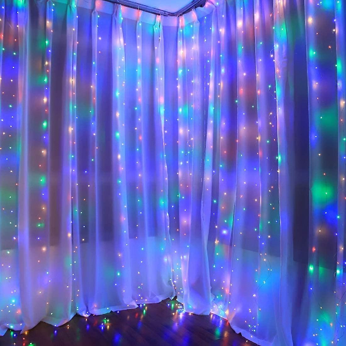 300 LED Curtain Lights Window Fairy Lights 9.8x9.8 ft