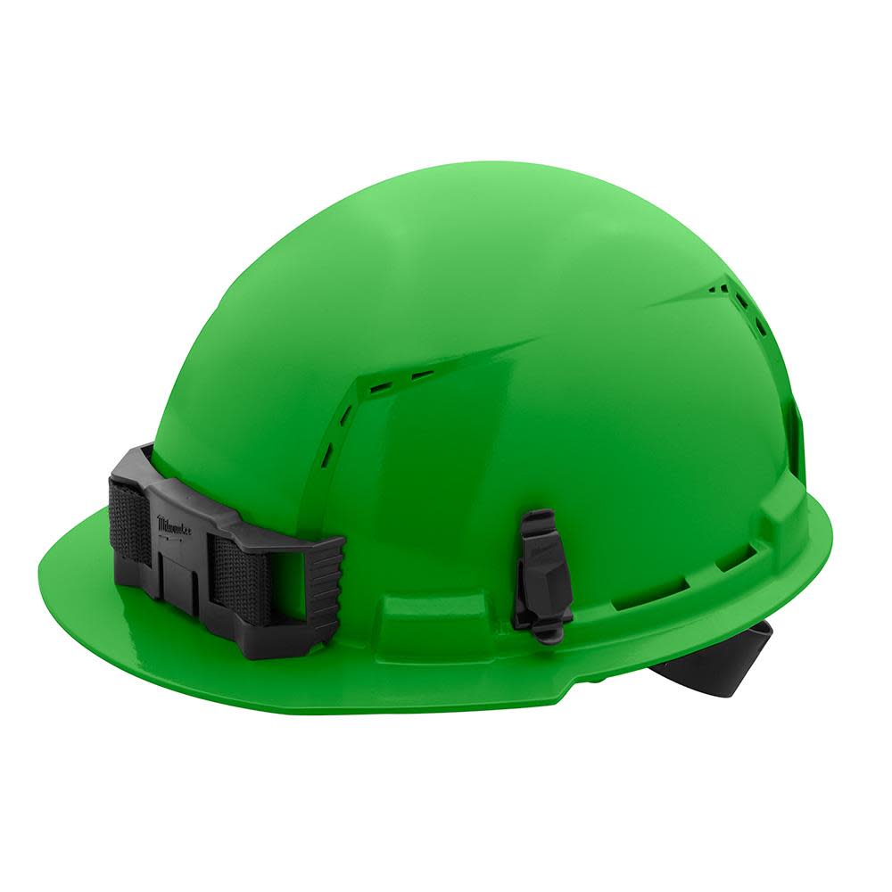 Milwaukee Green Full Brim Vented Hard Hat with 4pt Ratcheting Suspension Type 1 Class C 48-73-1207 from Milwaukee