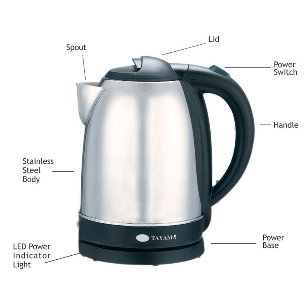 Tayama 6-Cup Stainless Steel Cordless Electric Kettle BM-101