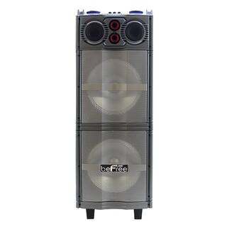 BEFREE SOUND Portable Double 10 in. Subwoofer Bluetooth Party Speaker with Reactive Lights 98597501M