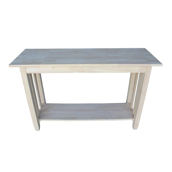 The Gray Barn Moonshine Unfinished Mission Console Table