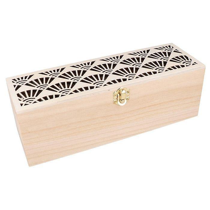 Wooden tea box to customize 30 x 10 x 10 cm