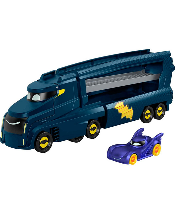 BatWheels Fisher-Price DC Toy Hauler and Car  Bat-Big Rig with Ramp and Vehicle Storage