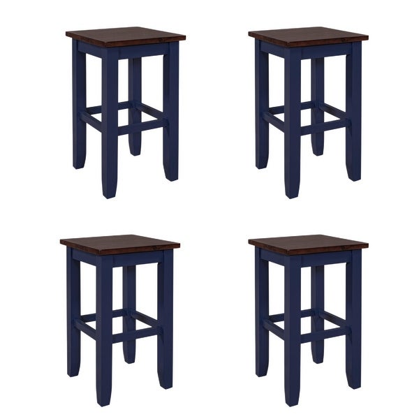 Set of 4 Counter Height Dining Stools with Footrest