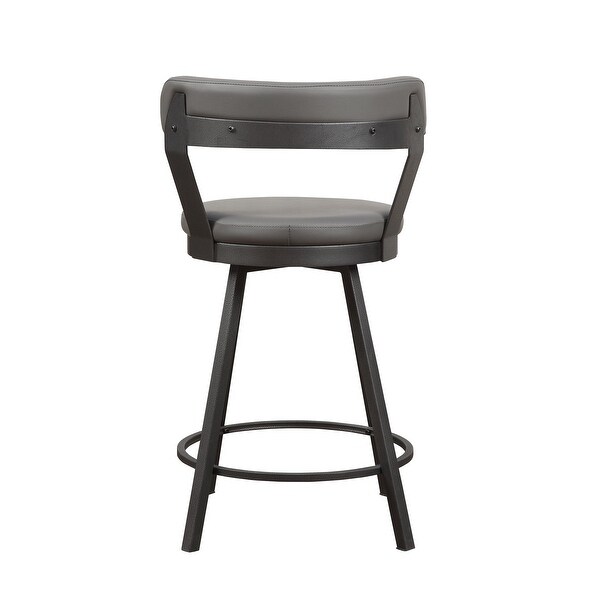 Belmar Swivel Counter Height Barstool (Set of 2)， Brown