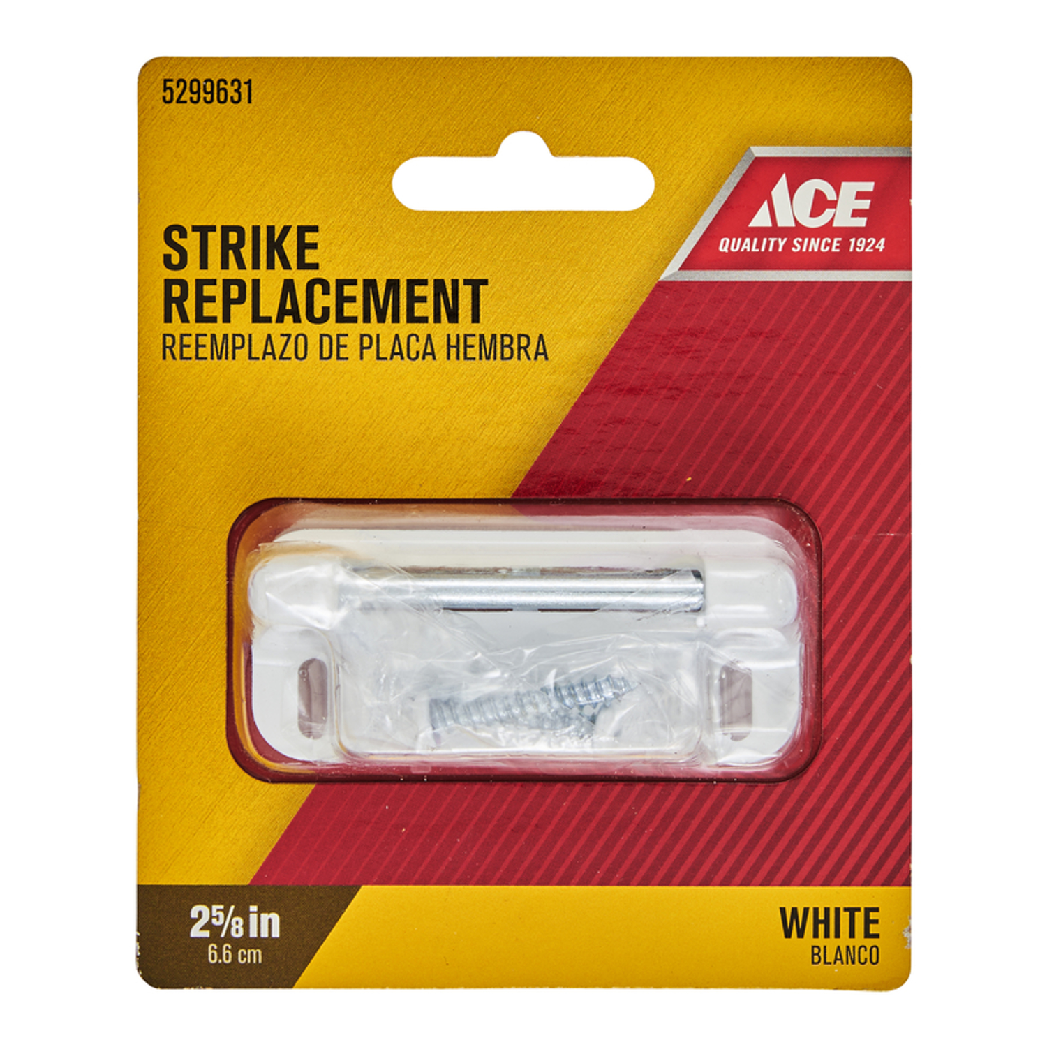 Ace White Steel Screen/Storm Door Strike 1 pk