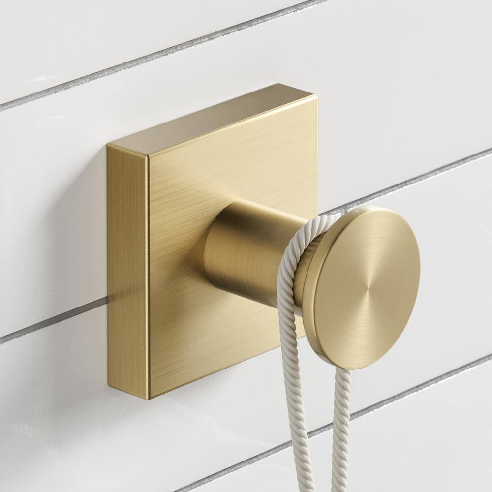 KRAUS Ventus Bathroom Robe and Towel Hook in Brushed Gold KEA-17701BG