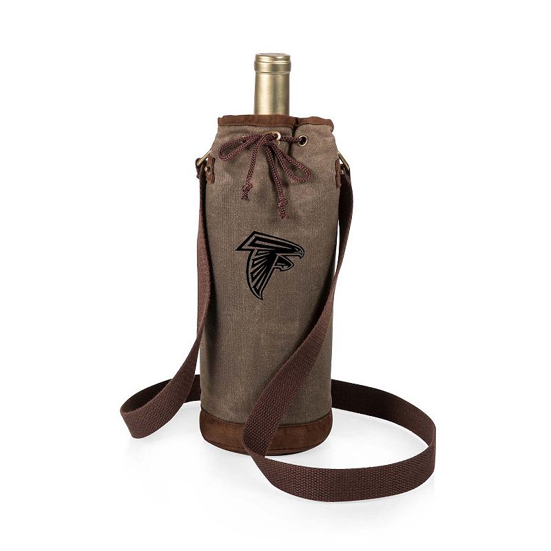 Picnic Time Atlanta Falcons Waxed Canvas Wine Tote