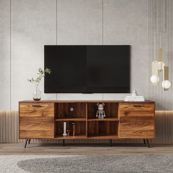 Modern Entertainment Center Adjustable Storage Cabinet