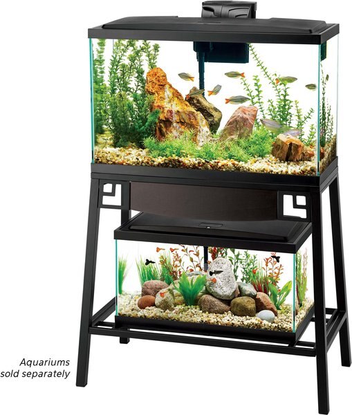 Aqueon Forge Metal Aquarium Stand， Black and Brown