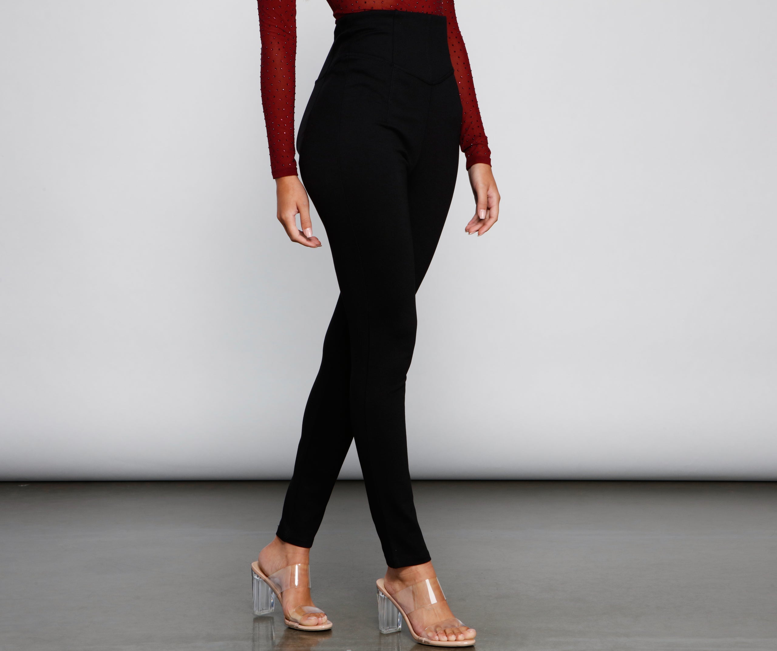 Classic High Waist Ponte Knit Leggings