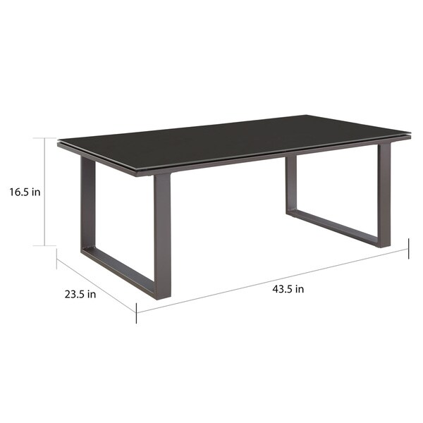 Chance Glasstop Outdoor Patio Coffee Table