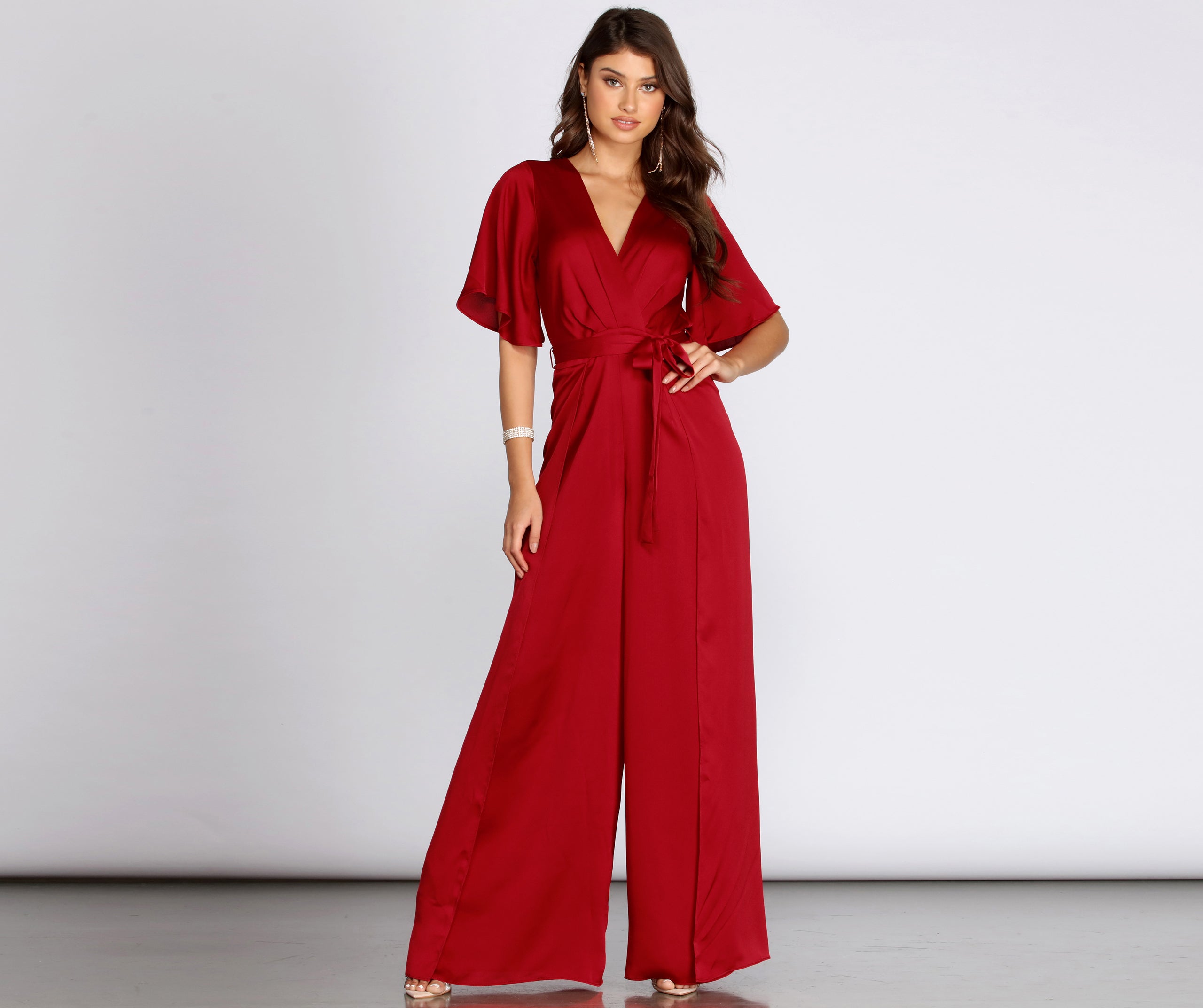 Flowy Feels Surplice Jumpsuit