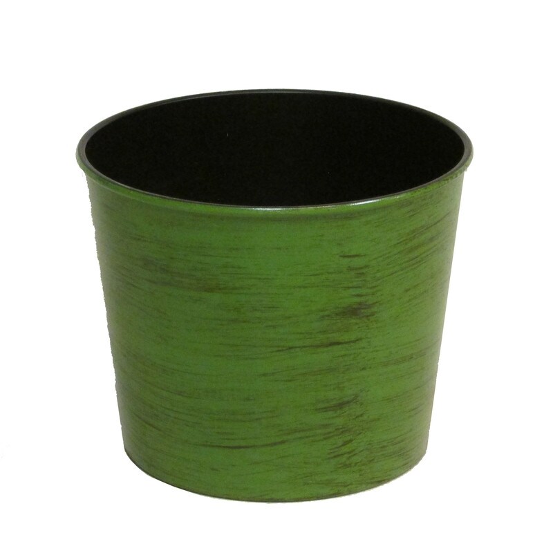 Hand painted 5.5 in. Round Plastic Pot Planter