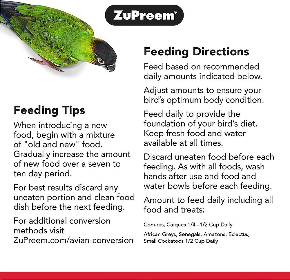 ZuPreem Smart Selects Parrot and Conure Food